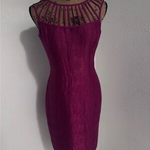 ANTONIO MELANI Magenta Mini Dress